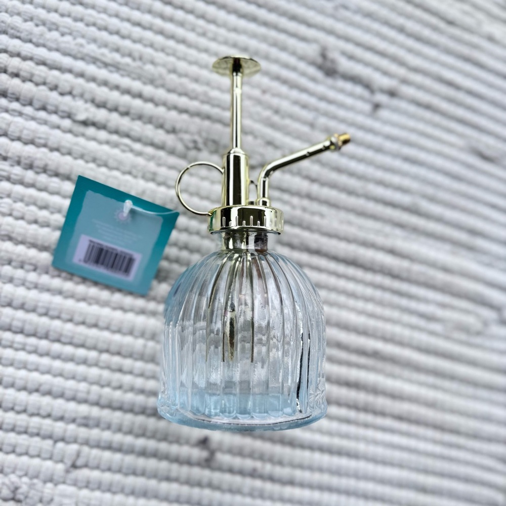 Elegant Glass Plant Mister  Gold Accents – Vintage Style Indoor Plant Sprayer